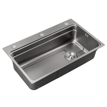 Мийка з неіржавкої сталі Mixxus MS7546-Set-01 Micro Decor Graphite (3.0/0.8) комплект (графіт) (MI8390)