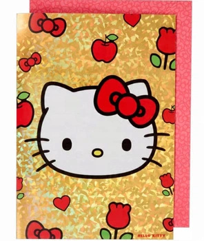 Открытка приветличная Hello Kitty A4 глянцевая с конвертом