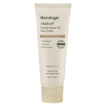 Солнцезащитный крем для лица с осветляющим эффектом Theralogic Madecell Derma Repair B5 Sun Cream SPF 50+, 50 мл