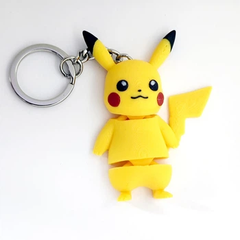 Брелок Pikachu Пластик 65 мм Желтый для ключей