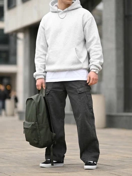 Карго штани чоловічі Oversize denim сірі ВТ5294, джинсові широкі штани, весняні 31