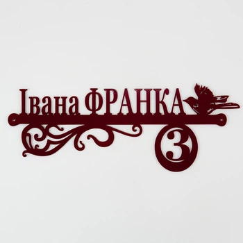 Адресная табличка 40, табличка с названием улицы