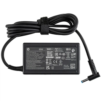 Блок живлення (зарядний адаптер) для ноутбука HP 19.5V 3.33A (65W) — штекер 4.5×3.0 мм з PIN, чорний, прямокутний корпус