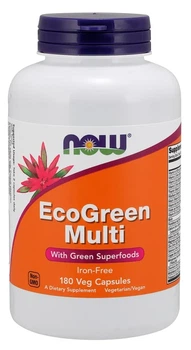 Вітамінно-мінеральний комплекс Now Foods EcoGreen Multi без заліза 180 капсул (733739037886)