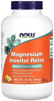 Магній Now Foods Magnesium Inositol Relax у порошку 454 г Lemonade (733739012937)