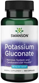 Калій Swanson Potassium Gluconate 99 мг 100 капсул (87614012247)