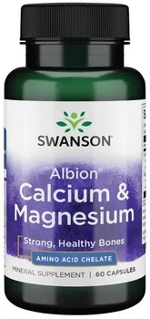Мінеральний комплекс Swanson Albion Calcium & Magnesium 60 капсул (87614024646)