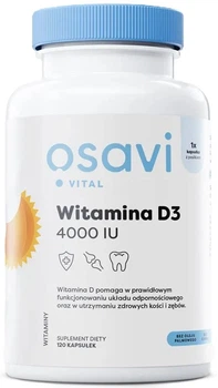 Witamina D3 Osavi Witamina D3 4000 IU 120 kapsułek miękkich (5904139920633)