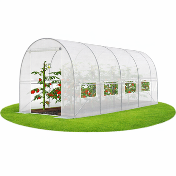 Садовая теплица парник 10 м² (4х2.5х2 м) армированная пленка UV-4 оцинкованный каркас Белая