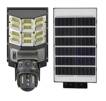 Вулична камера відеоспостереження SPM XA01 4G з двома об'єктивами LED лампою сонячною панеллю та поворотним механізмом для віддаленого моніторингу території дачі складу приватного будинку з автономним живленням та датчиком руху 2 Мп