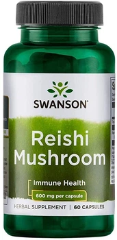 Гриби Рейші Swanson (ReiShi mushrooms) 600 мг 60 капсул SWV11444