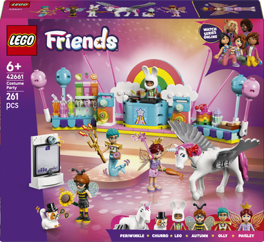 Конструктор LEGO Friends Костюмована вечірка з єдинорогом та феєю 261 деталь (42661) 