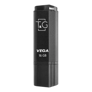 Флешка ЮСБ T&G 16GbVega 121,USB Flash Drive 2.0 16Гб Black