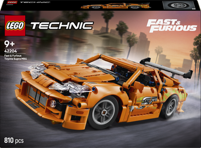 Zestaw klocków LEGO Technic Fast and Furious Toyota Supra MK4 810 elementów (42204)