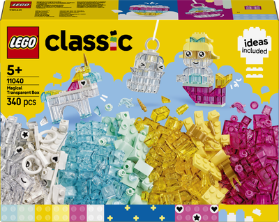 Zestaw klocków LEGO Classic Magiczny zestaw z przezroczystymi klockami 340 elementów (11040)