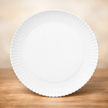 Белая рифлёная тарелка Luminarc Bloom White из стеклокерамики 250 мм (X2231)
