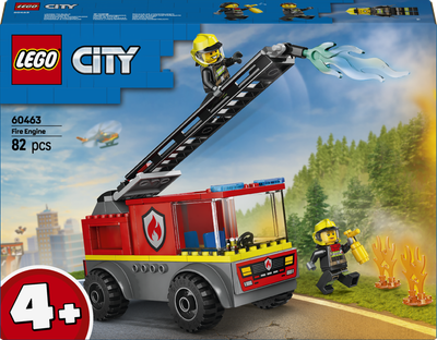 Zestaw klocków LEGO City Wóz strażacki z drabiną 82 elementy (60463)