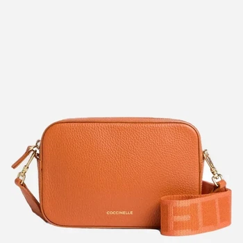 Torebka crossbody damska skórzana Coccinelle E5MN555I101-R41 Jasnopomarańczowa (800070354228)