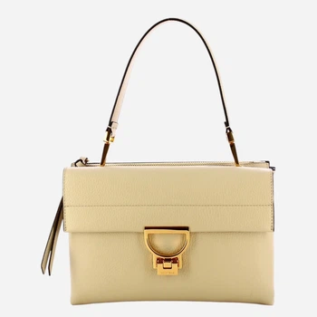 Сумка крос-боді через плече жіноча з натуральної шкіри середня Coccinelle E1MD5120801-N64 Пісочна (800070354166)