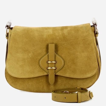 Сумка крос-боді через плече жіноча з натуральної шкіри середня Coccinelle E1U7H120101-G43 Оливкова (800070354244)