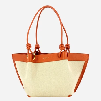 Сумка шопер жіноча тканинна Coccinelle E1U06110201-822 Бежева (800070354190)