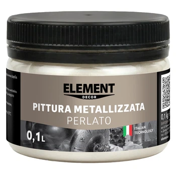 Краска металлизированная Element décor Pittura metallizzata Perlato 0,1 л