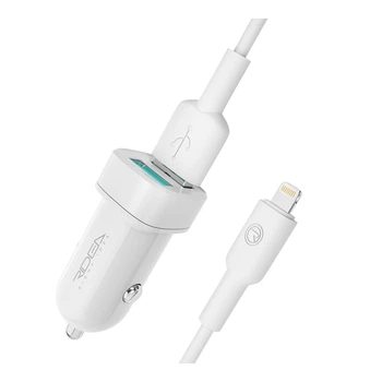 АЗУ Ridea RCC-21312 Grand мощностью 12W с разъемами USB и Lightning, выходной ток 2.4A White