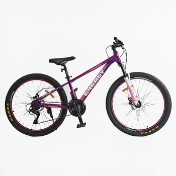 Велосипед спортивний 26" Corso ENERGY EN-655 Shimano 13" 21 швидкість Фіолетово-рожевий (184983)