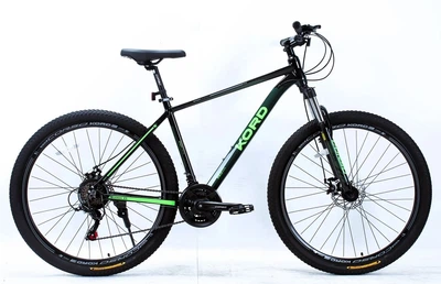 Велосипед Спортивный 29 дюймов Corso Kord KD-637 оборудование Shimano алюминиевая рама 19 дюймов 21 скорость. Black and Green (187288)
