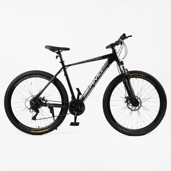 Велосипед Спортивный 29 дюймов Corso AMG MG-076 оборудование Shimano алюминиевая рама 21 дюйм 21 скорость. Black and White (185146)