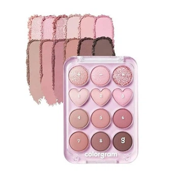 Палетка тіней Colorgram Pint Point Eyeshadow Palette 02 Pink + Mouve для повік (12 віддінків)
