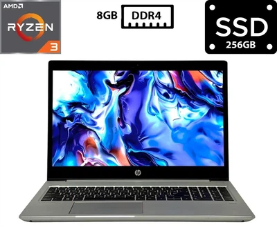 Ноутбук Hewlett Packard ProBook 455 G7 15.6" TN 1366x768 AMD Ryzen 3 4300U 2.70GHz 8GB DDR4 SSD 256GB AMD Radeon Graphics Камера (H455G7R8S256B1) Б/В