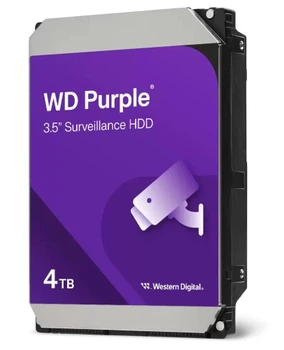 Жорсткий диск 3.5" 4Tb Western Digital Purple, SATA3, 128 Мб, 5400 об/хв (WD44PURZ)