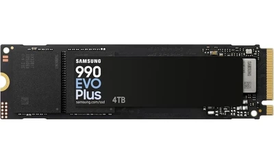 Твердотільний накопичувач SSD 4Tb, Samsung 990 Evo Plus, PCI-E 5.0 x2, M.2 (MZ-V9S4T0BW)