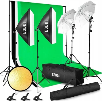 Студийный набор ESDDI PS-055 / Софтбоксы 50x70 / Фотофон 2.6x3м / 5500K / 4 лампы 85W Б/В