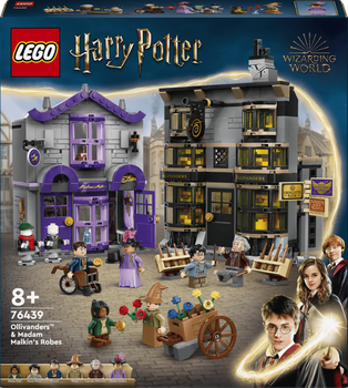 Zestaw klocków LEGO Harry Potter Sklepy Ollivandera i Madame Malkin 744 elementy (76439)