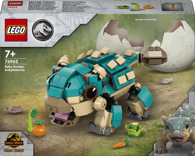 Zestaw klocków LEGO Jurassic World Mały ankylozaur Bumpy 358 elementów (76962)