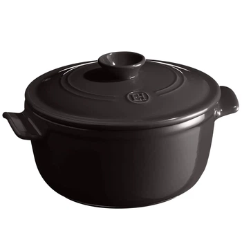 Каструля з кришкою керамічна Emile Henry Cookware 4 л чорний 794540 (08700209)