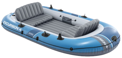 Ponton dmuchany Intex Excursion 5 5-osobowy 366 x 148 x 63 cm Szaro-niebieski 66325 (6941057430638)