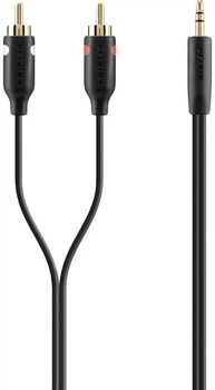 Кабель Belkin 2xRCA (M) - jack 3.5 мм (M) 2 м Black (F3Y116BT2M)