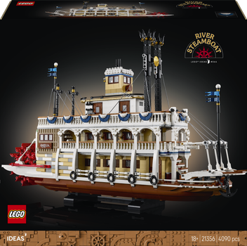 Zestaw klocków LEGO Ideas Parowiec rzeczny 4090 elementów (21356)