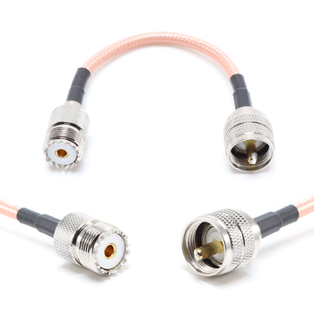 Пігтейл на кабель RG142 - 15 см / UHF male - UHF female / [PG0277]