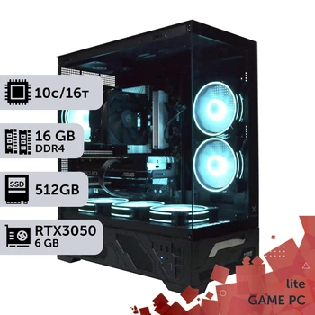 Игровой компьютер GamePC Lite #581 Core i5 14400F/16 GB/SSD 512GB/GeForce RTX 3050 6GB сборка для киберспорта современных игр стрима