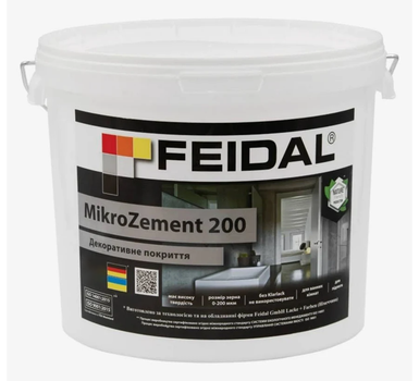 Декоративная штукатурка Feidal MikroZement 200 Белый 8кг