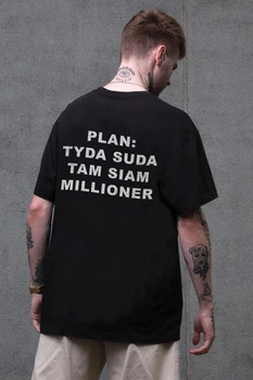 Чоловіча Оверсайз Футболка Without З Принтом Plan S/M Black