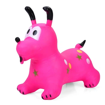 Детская игрушка-прыгун Собачка до 20 кг розовый, MS4161(Pink)