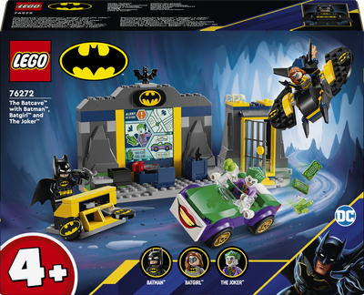 Конструктор LEGO DC Печера Бетмена з Бетменом Бетгерл та Джокером 184 деталей (76272)