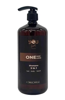 Шампунь 3 в 1 для волосся тіла та бороди чоловіків Shampoo 3 in 1 ONE MAN LOOK You look Professional 1000 мл