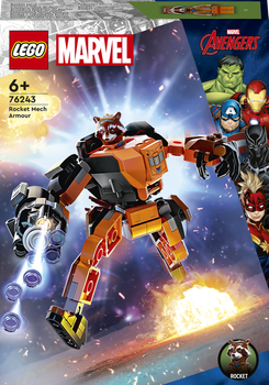 Zestaw klocków LEGO Super Heroes Mechaniczna zbroja Rocketa 98 elementów (76243)