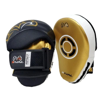 Лапи для бокса RPM7 Fitness Plus желтые RPM7-Black/Gold)